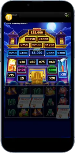 Huff N Puff Money Mansion Bonus Feature