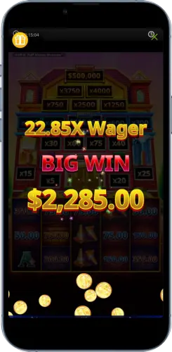 Huff N Puff Money Mansion Big Win mit hohem Multiplikator